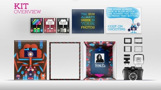 film photography kit with the camera, filmstock, etc.