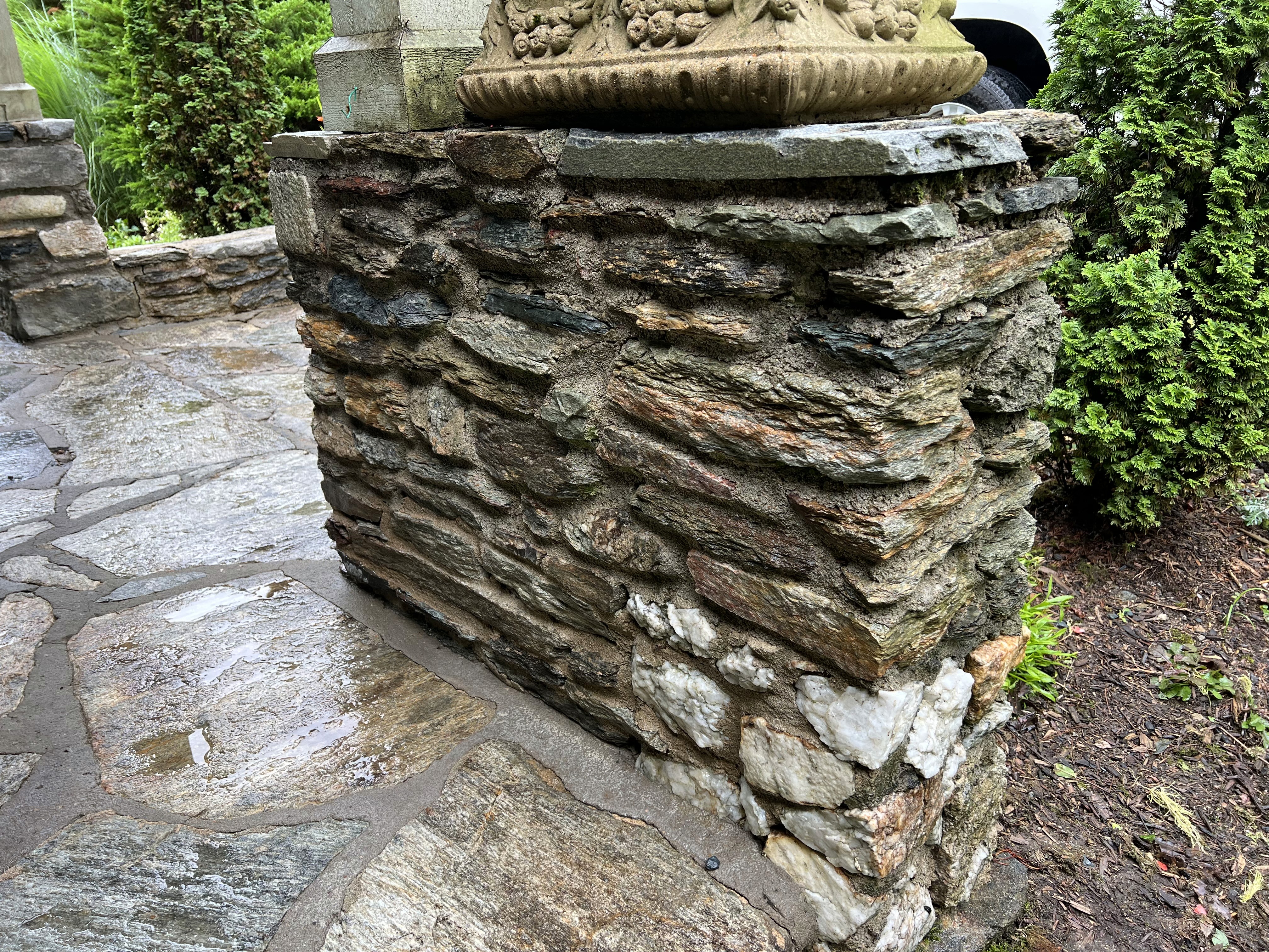 After brick and stone cleaning