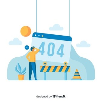 Error 404 concept for landing page Free Vector