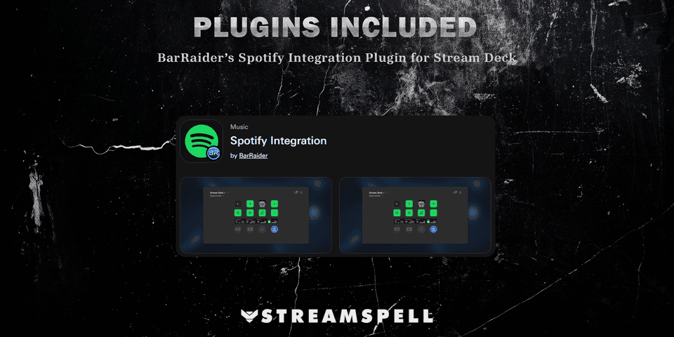 The Metal Spotify profile requires BarRaider’s Spotify plugin — official product preview