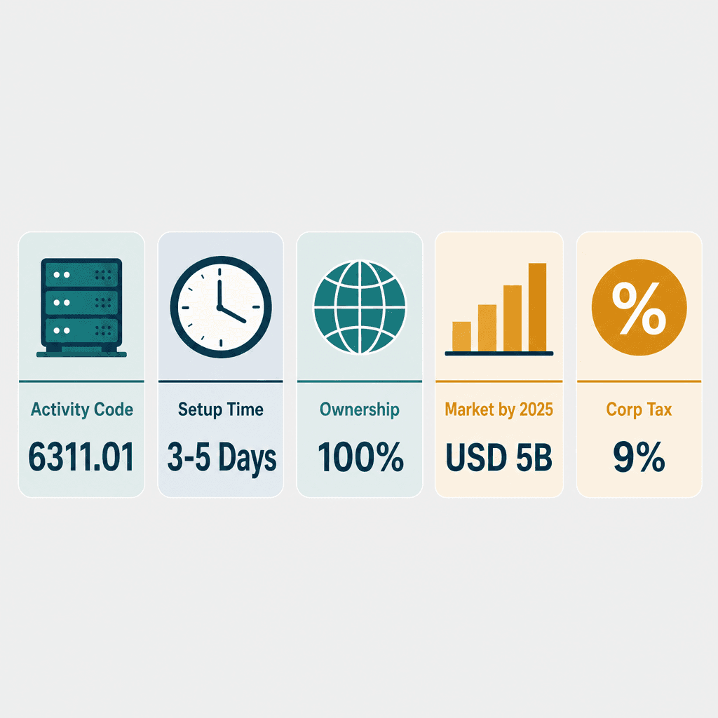 Infographic: How to Get a Cloud Computing & Data Hosting Business License in Dubai