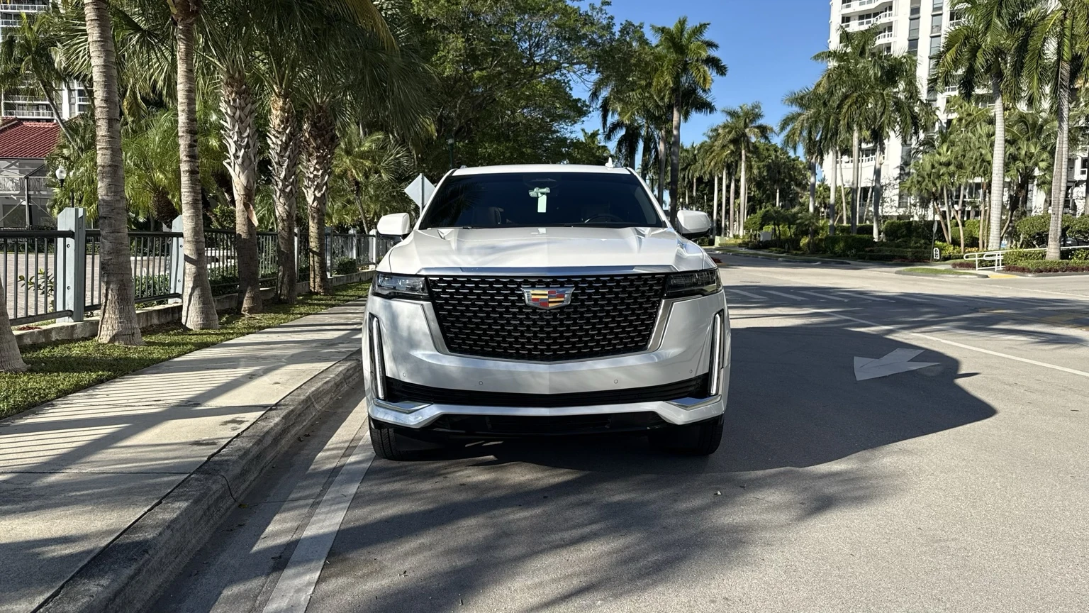 Cadillac Escalade ESV, front grille and headlights