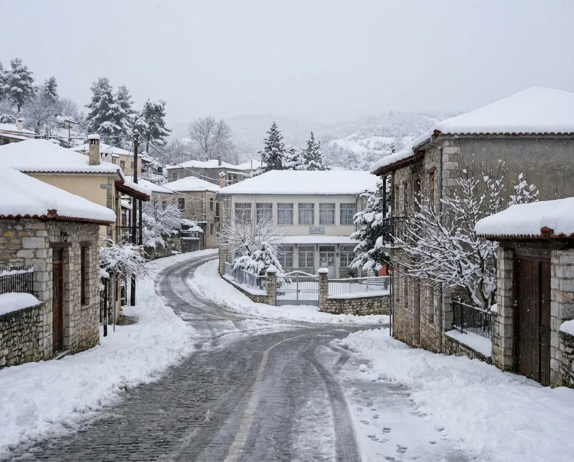 Heavy winter conditions brought widespread school closures across Greece.