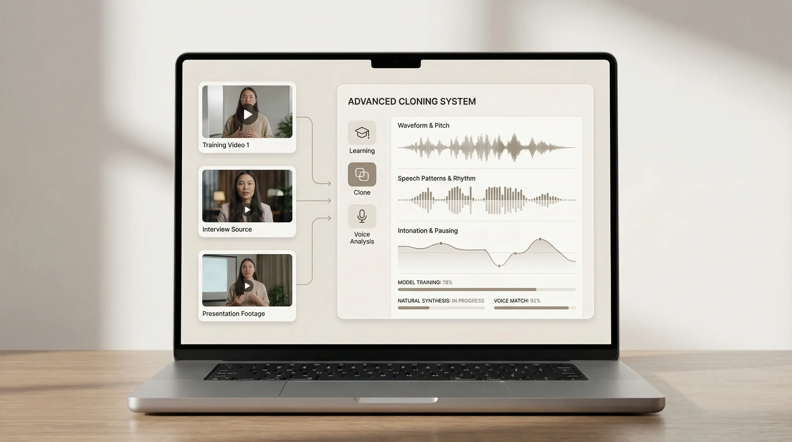 Gauge showing levels of user engagement, with tags for high and low engagement percentages.