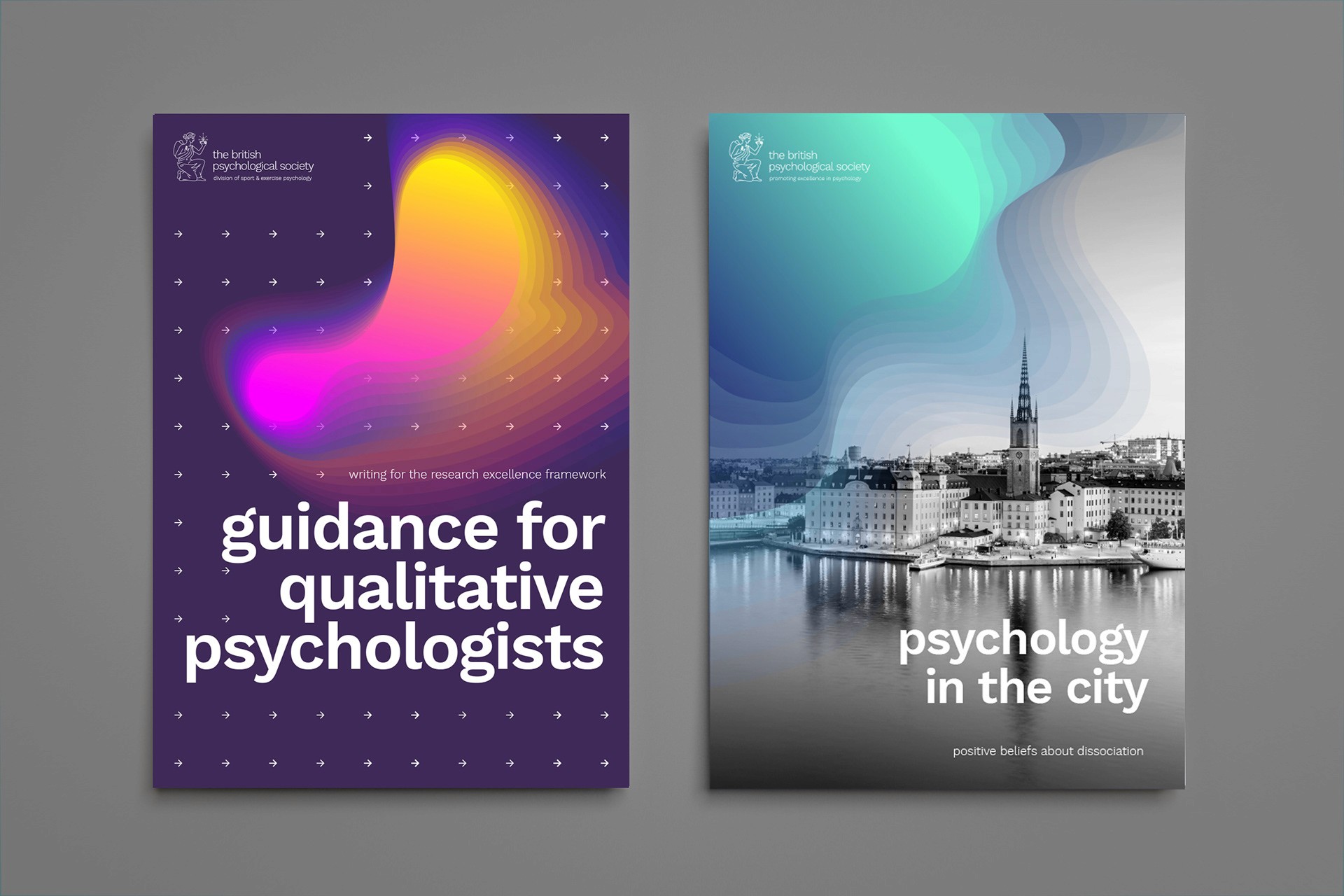 The British Psychological Society Brand Identity brochure covers