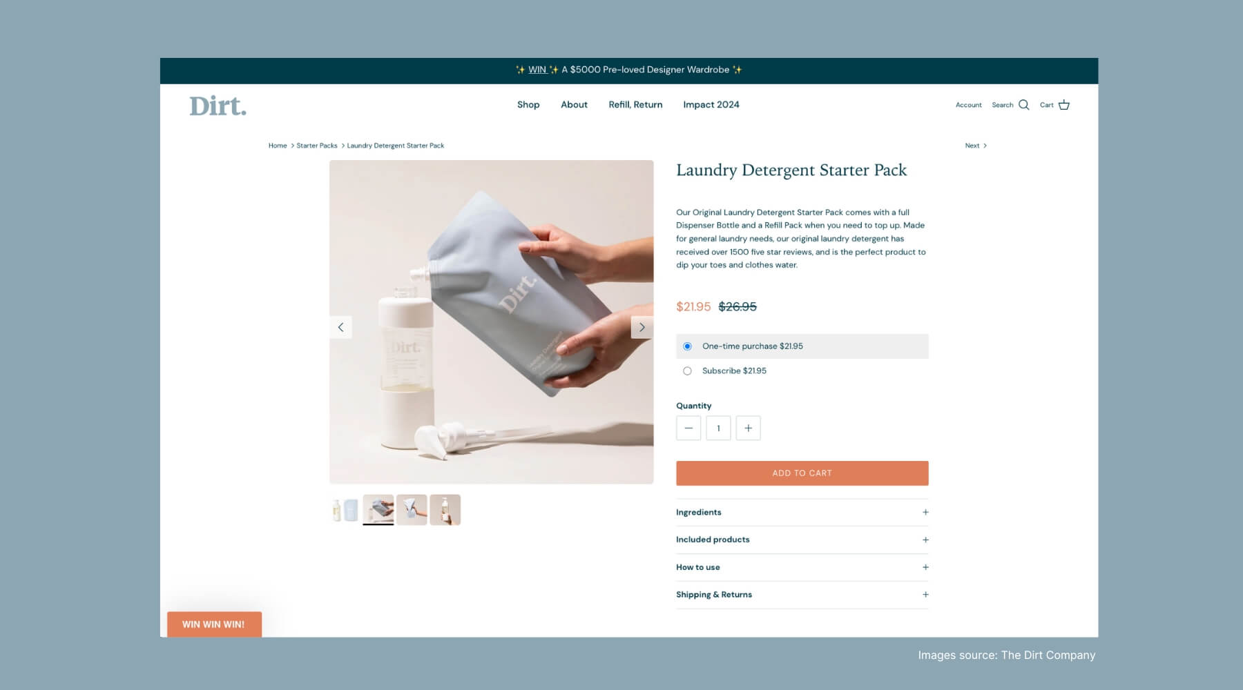 The Dirt Company - product page
