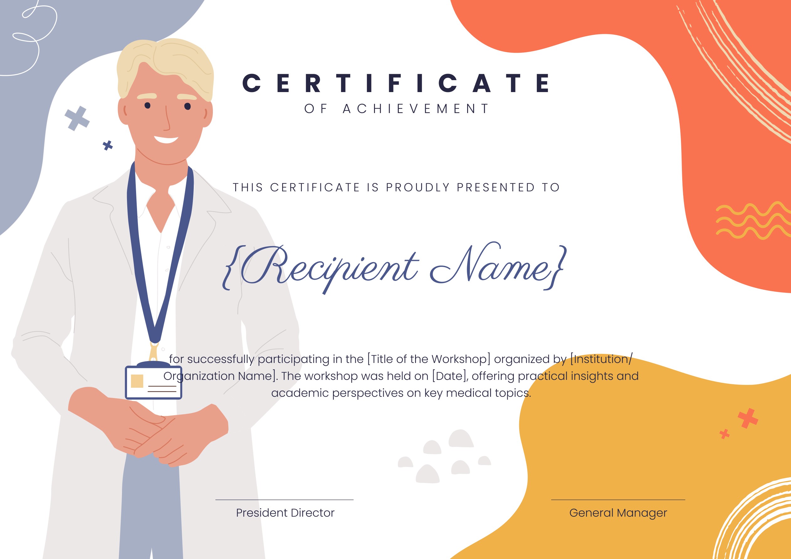 Wauld - Personalized and Professional Medical Workshop Certificate Template