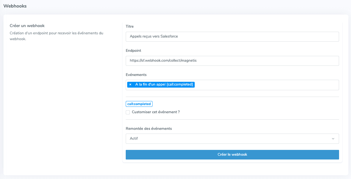 Ajout de endpoint webhook