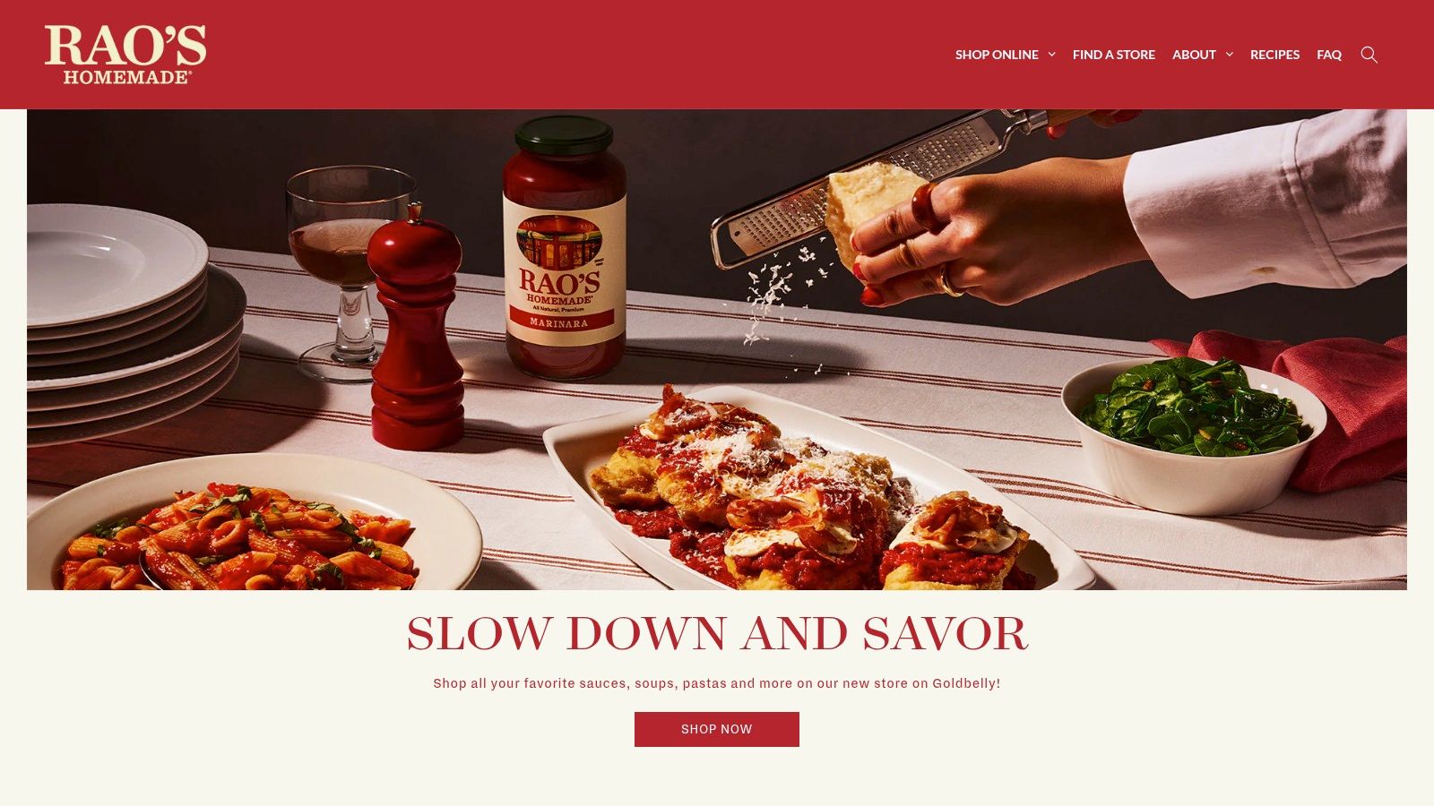 Foods with no high fructose corn syrup Rao's Homemade Marinara Sauce meal image