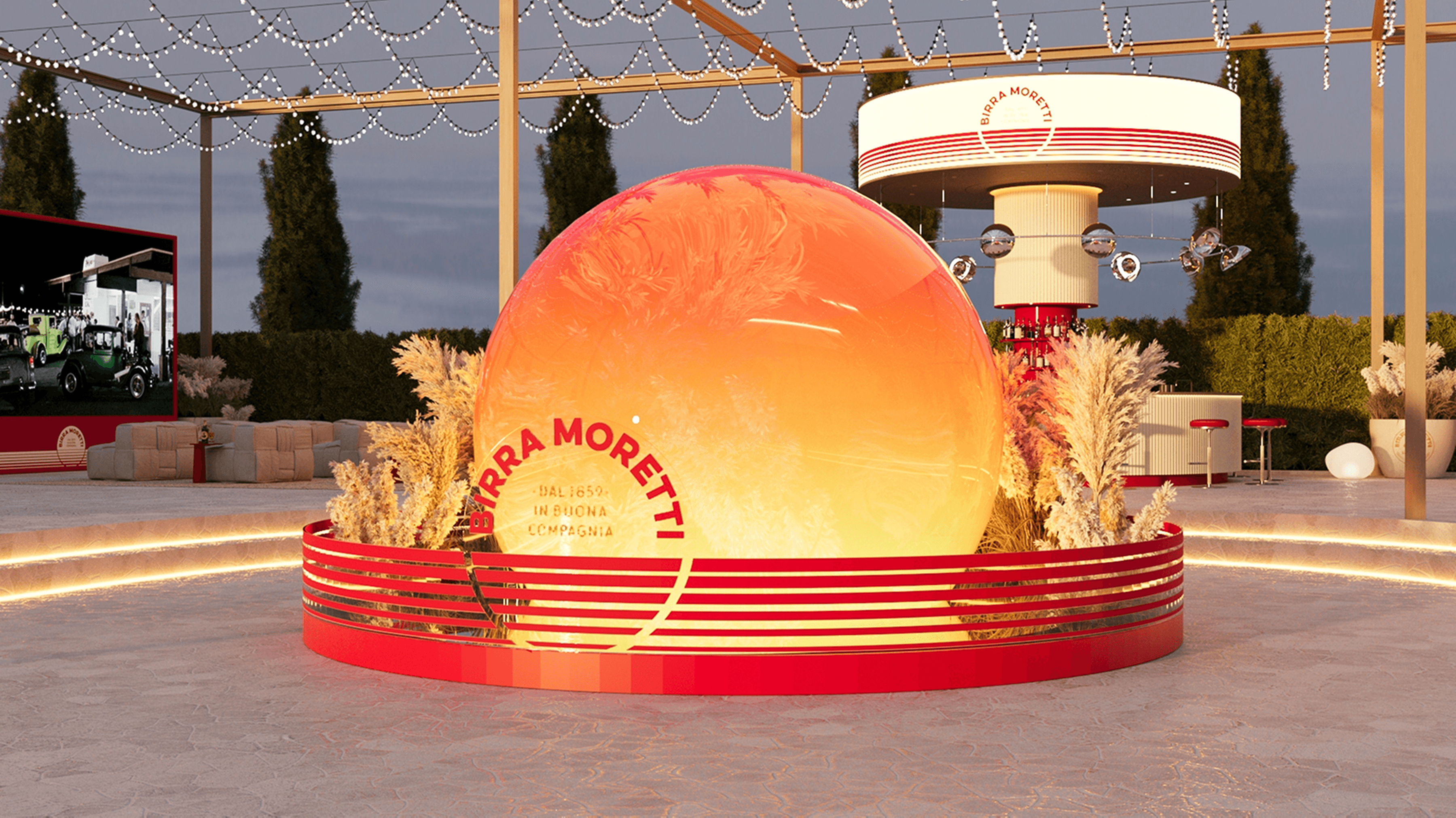 Case study cover image for Birra Moretti Sunsets — open-air cinema brand activation project developed by our team