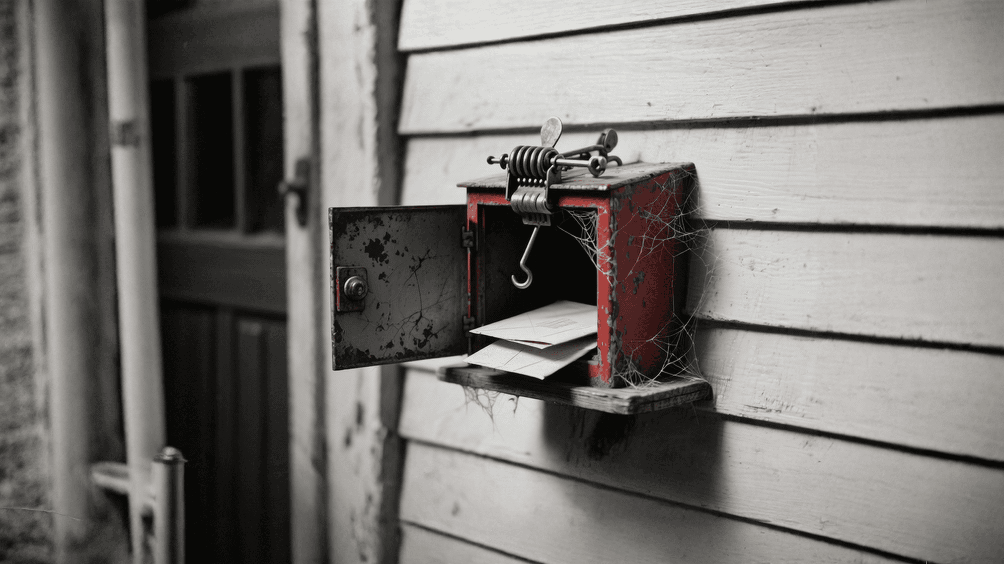Heavy iron door opening to reveal a blinding white light