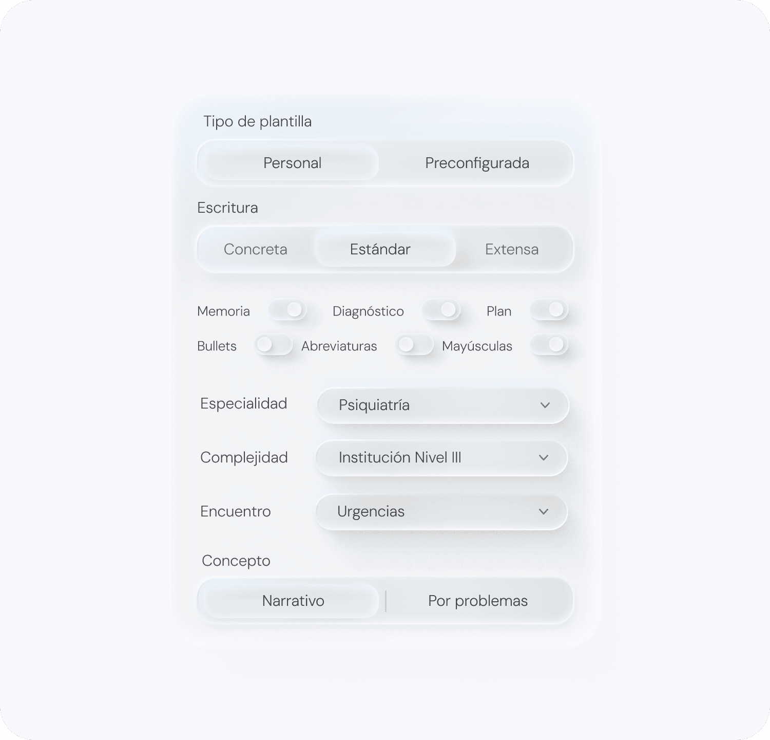 Imagen de sets de configuración