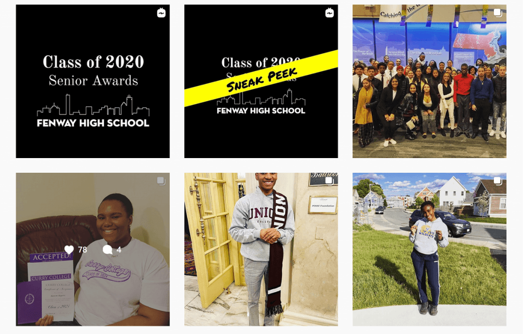 school social media example