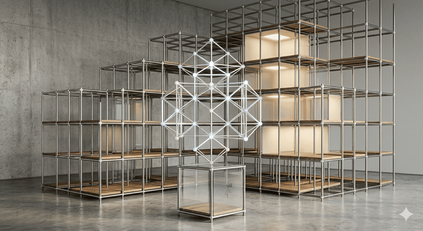 escena artistica minimalista con alto diseño