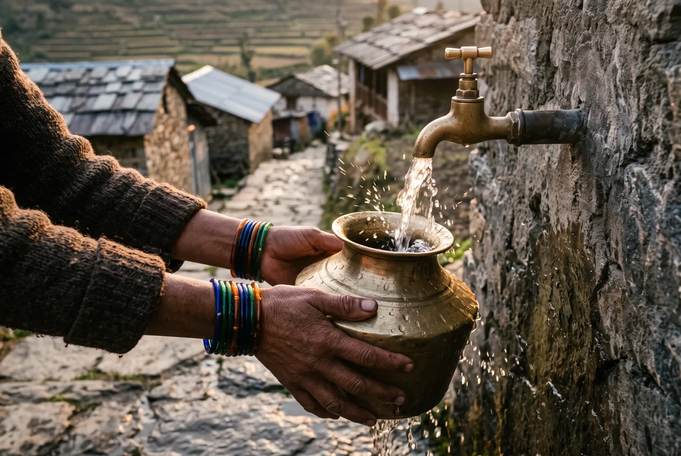 A tap for Lhakar, Lhakar, Khaling valley