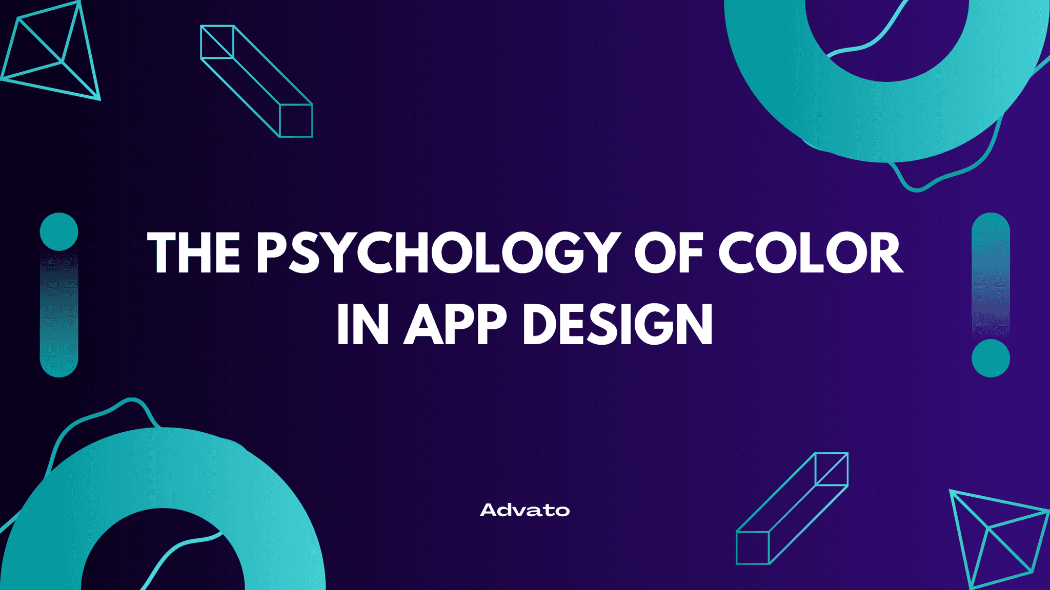 image with purple background and white text that says "The Psychology of Color in App Design"