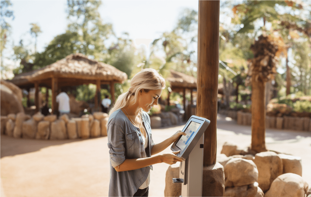 Using a self serve kiosk