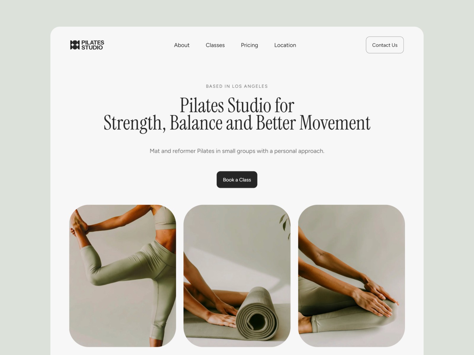 Pilates Lab — 极简现代医疗健康网站设计灵感