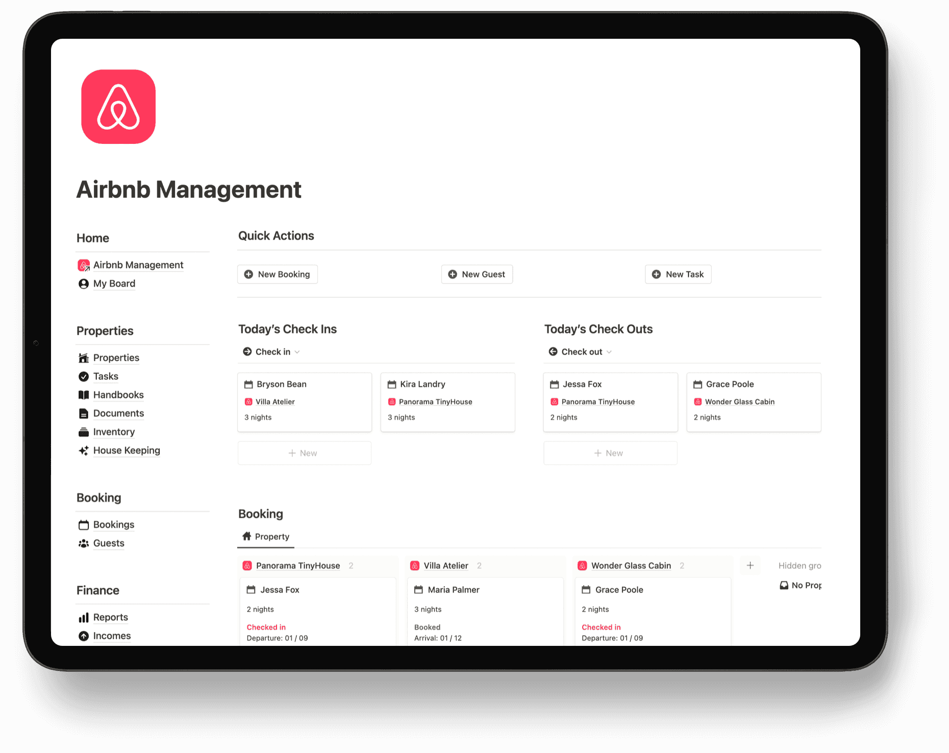 Notion Airbnb Management
