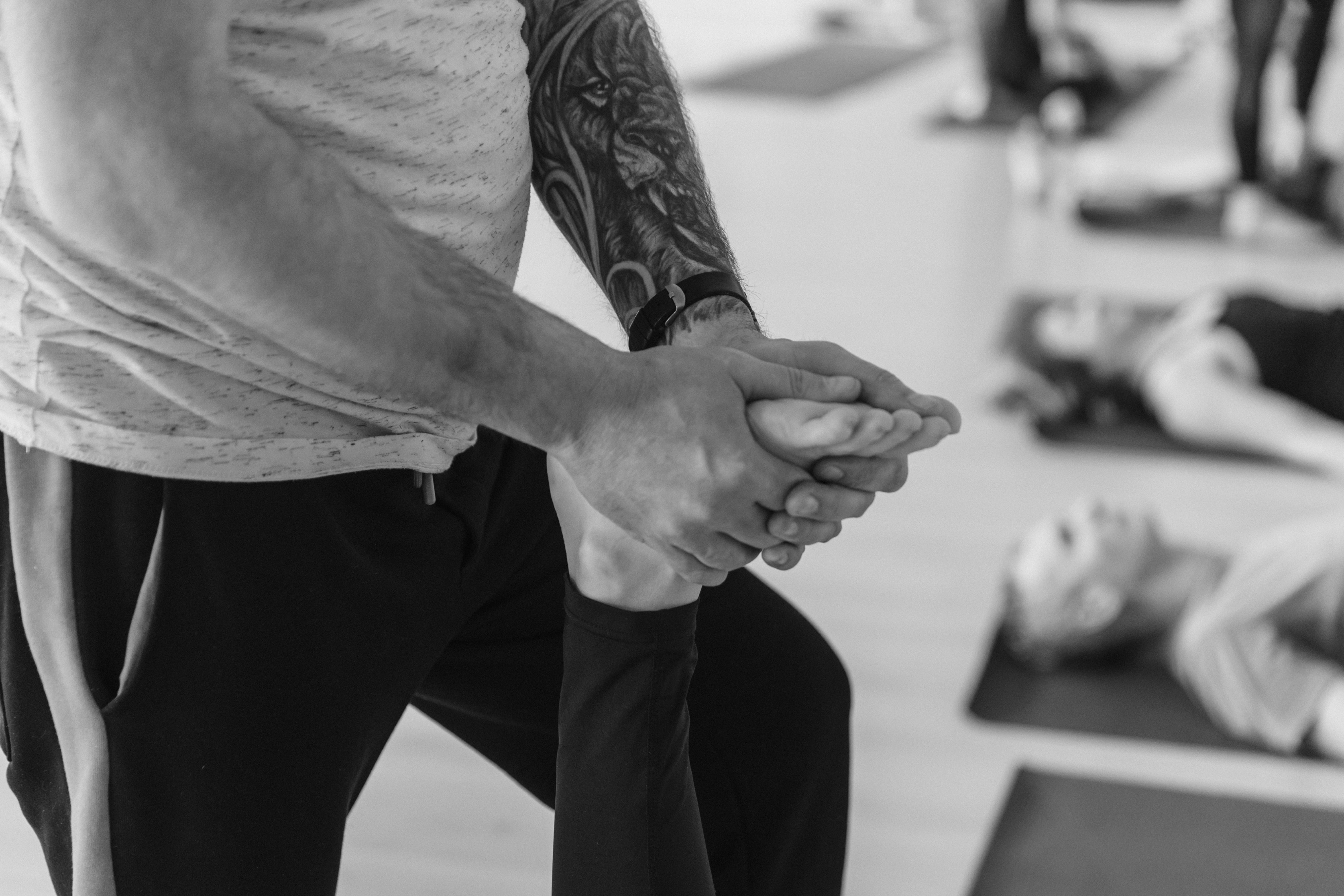 physiotherapist handling an injury