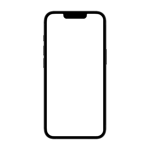 Black iPhone 16e mockup front view