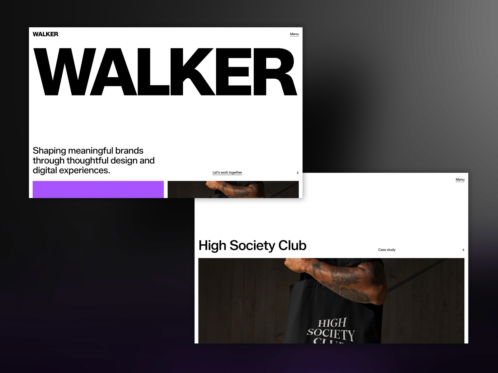 Walker — 黑白极简现代创意机构官网设计灵感