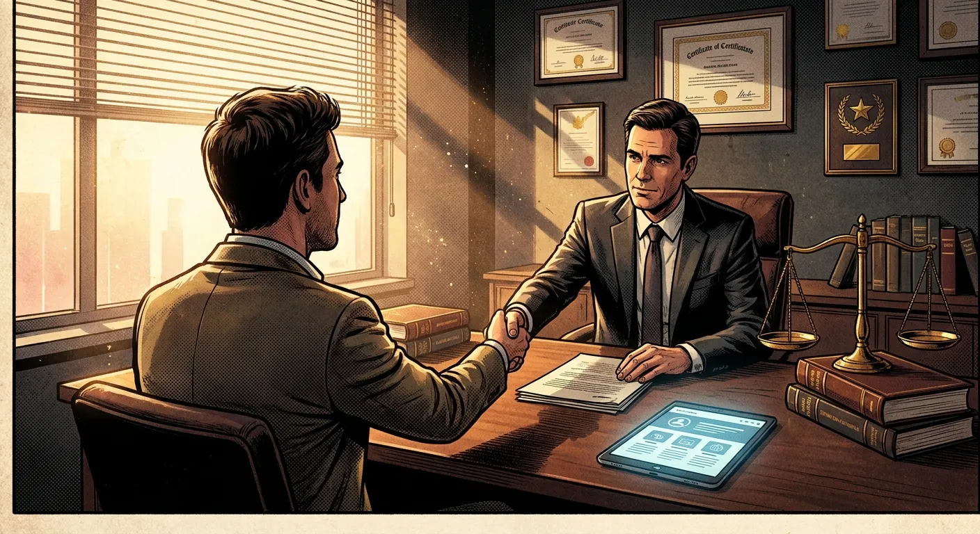 Two professionals discuss Digital Marketing at RockN' Socials agency office.