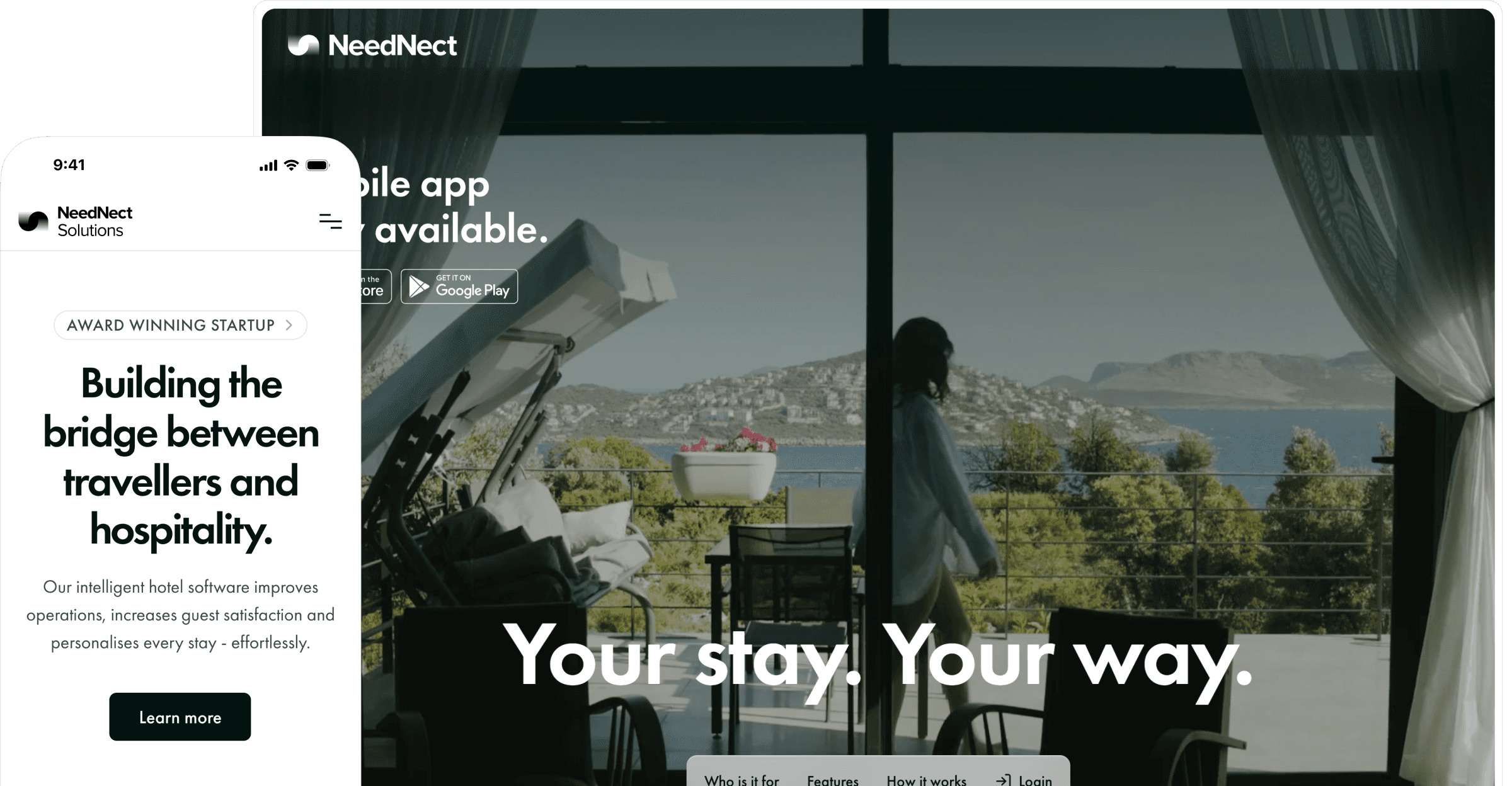 Visualisierung NeedNect Website