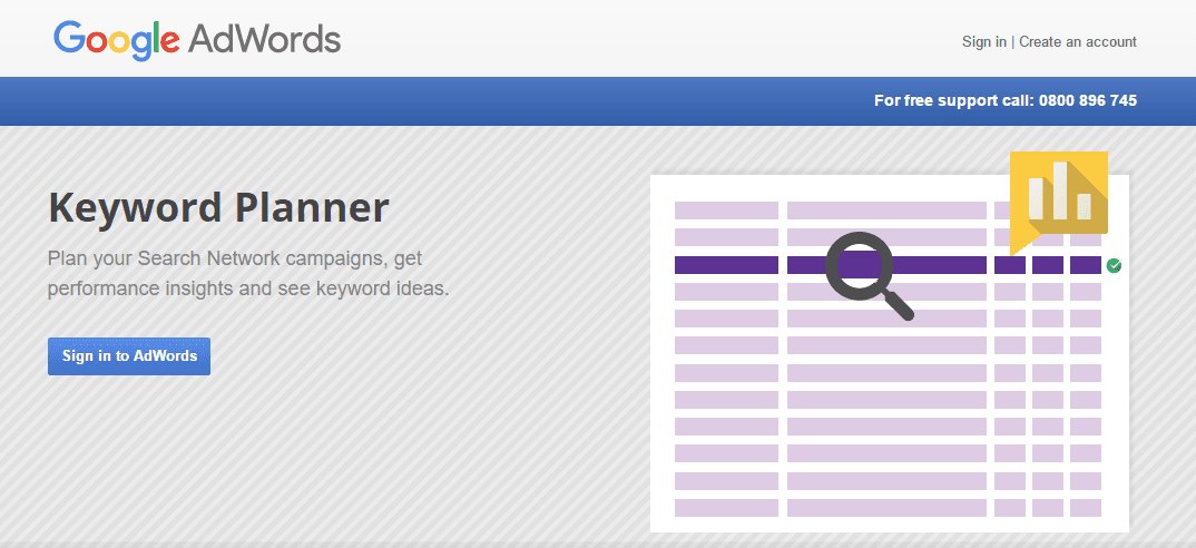 keyword planner