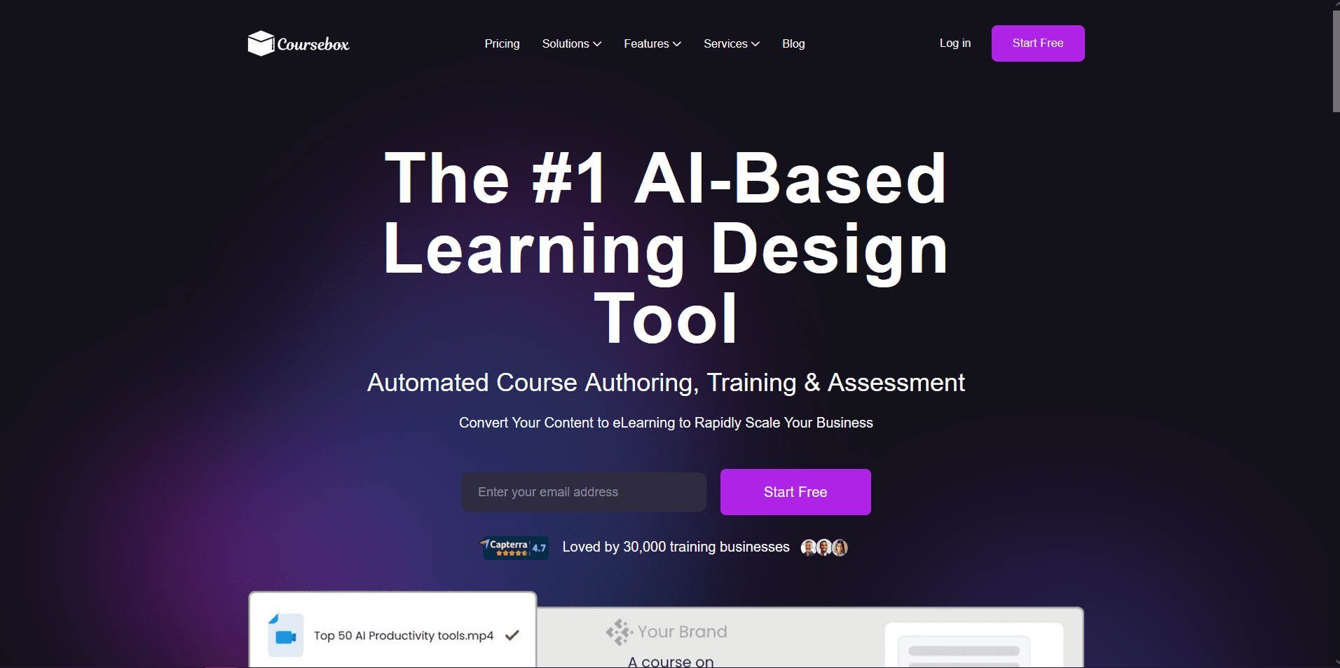 Coursebox AI Home Page