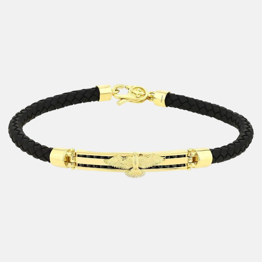 Assos Pırlanta 14 Ayar Altın Şık Tasarım Erkek Bileklik Modeli