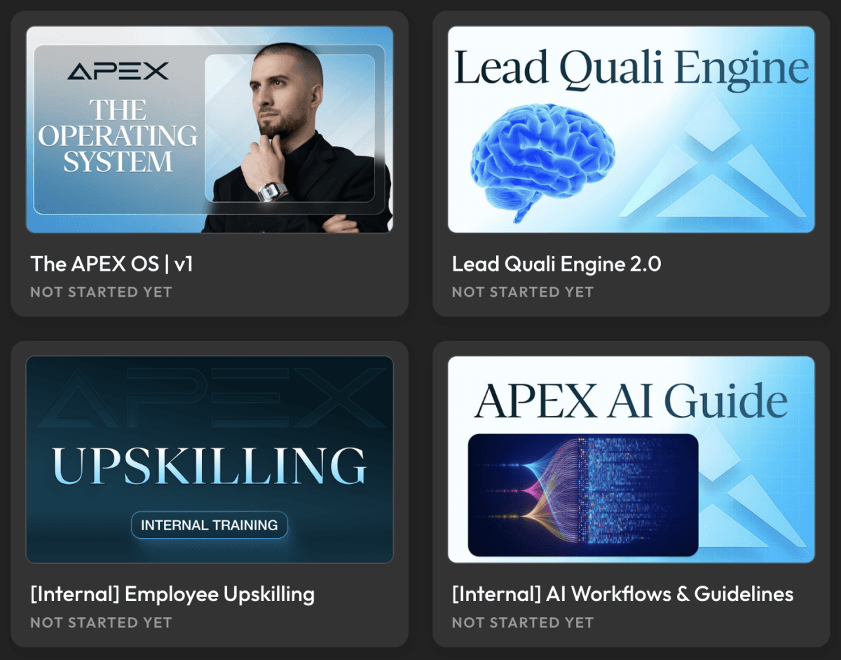 Beispiel aus unserer LearningSuite zum Thema Upskilling und Systeme bereitstellen. Mitarbeiter aber auch Kunden können sich hier wichtige Informationen zu diversen Themen ansehen, damit alle ein Verständnis für Begrifflichkeiten und Tools entwickeln.