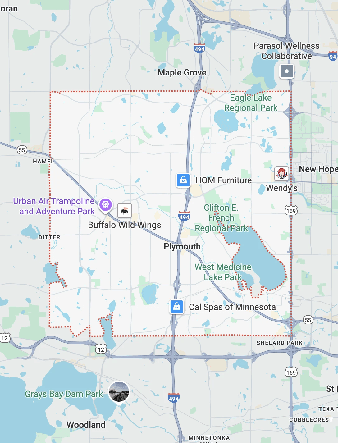 Plymouth, MN map