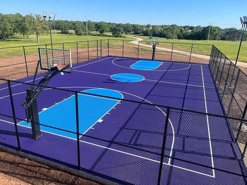 Restored a deteriorated basketball court into a multi-purpose court for basketball, pickleball and volleyball.