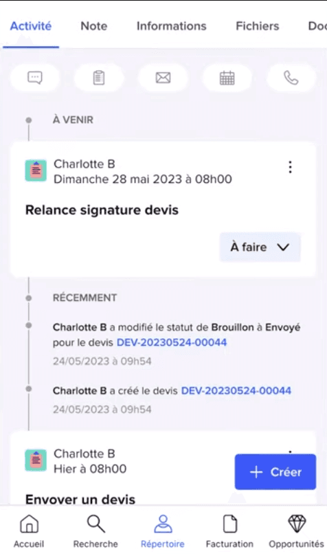 Sellsy CRM Avis - mobile app