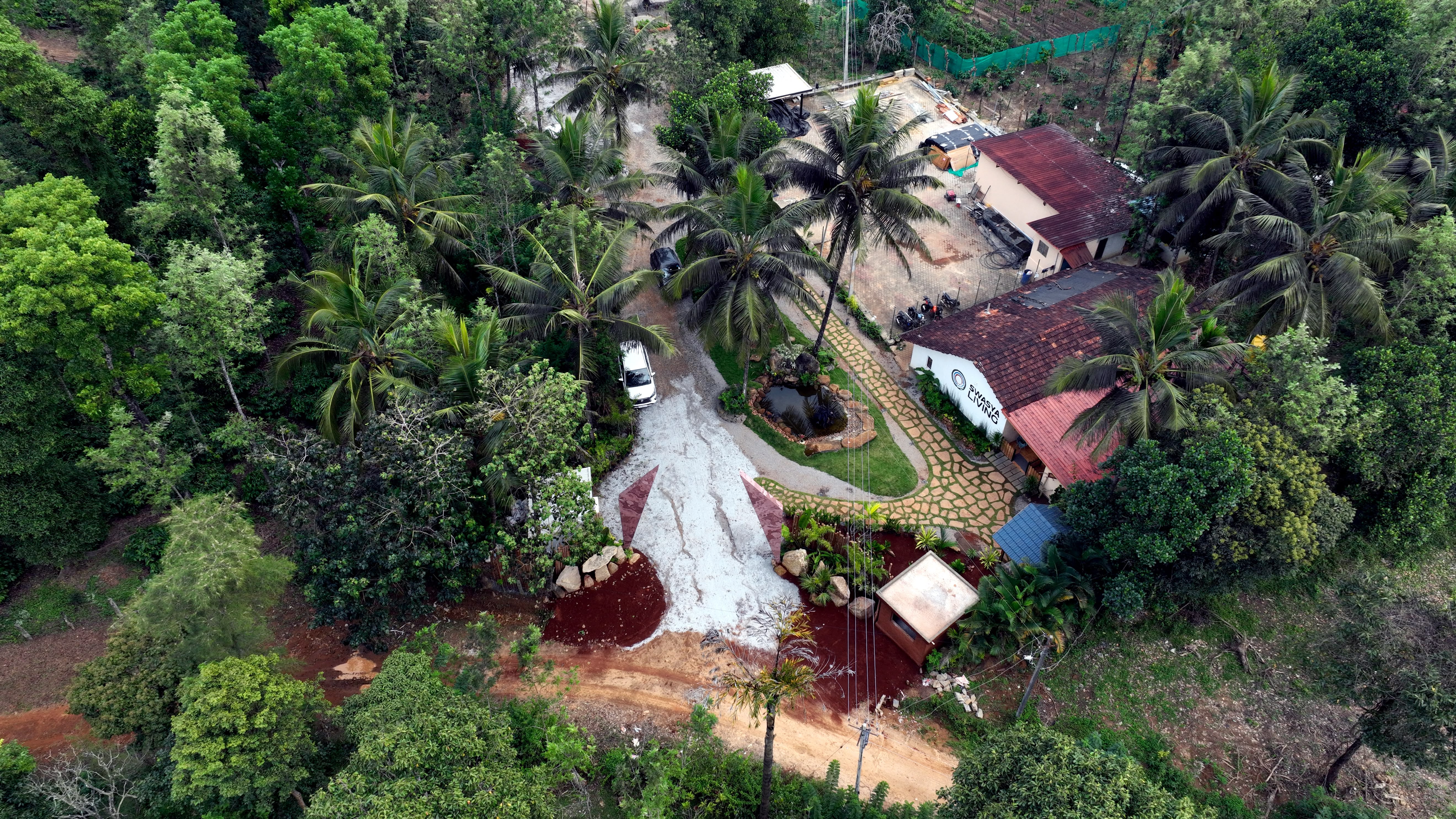 Aerial View of Sannidhi Ecofarms