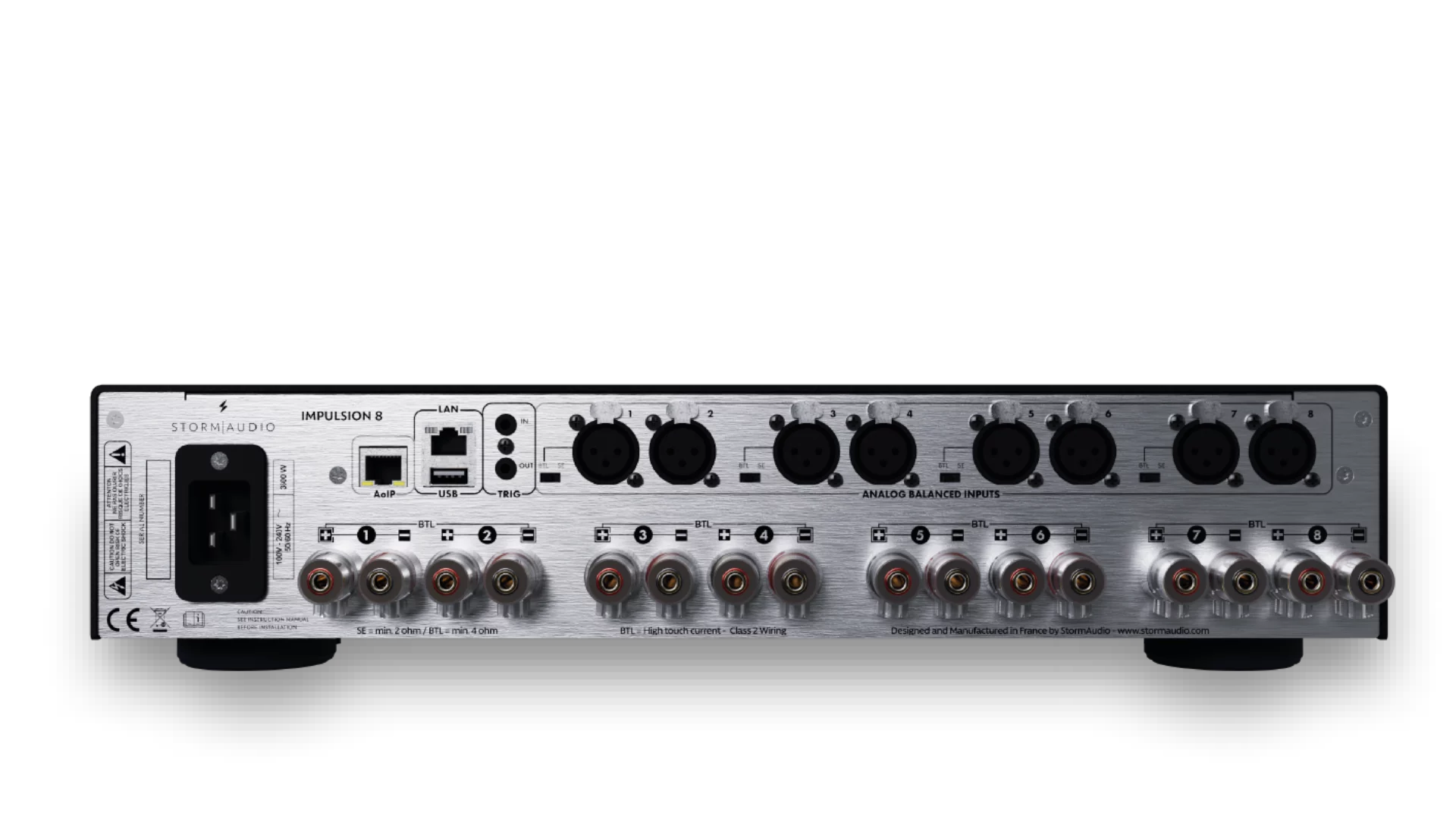 StormAudio Impulsion 8 receiver back panel with ports