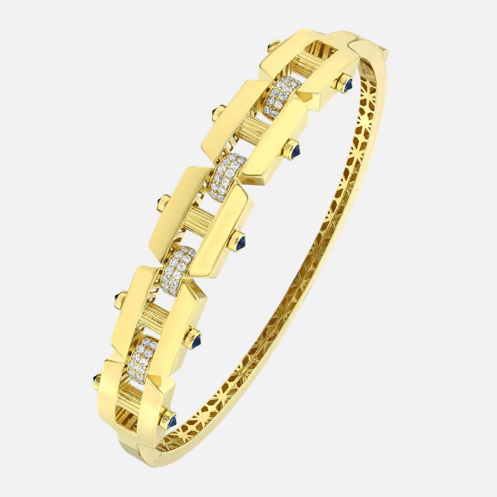 Assos Pırlanta 14 Ayar Altın Tasarım Kelepçe Bilezik 11.30 Gram