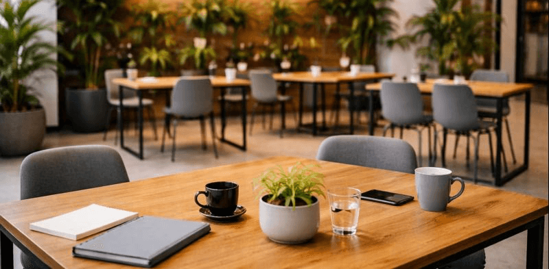 Woman standing on the balcony