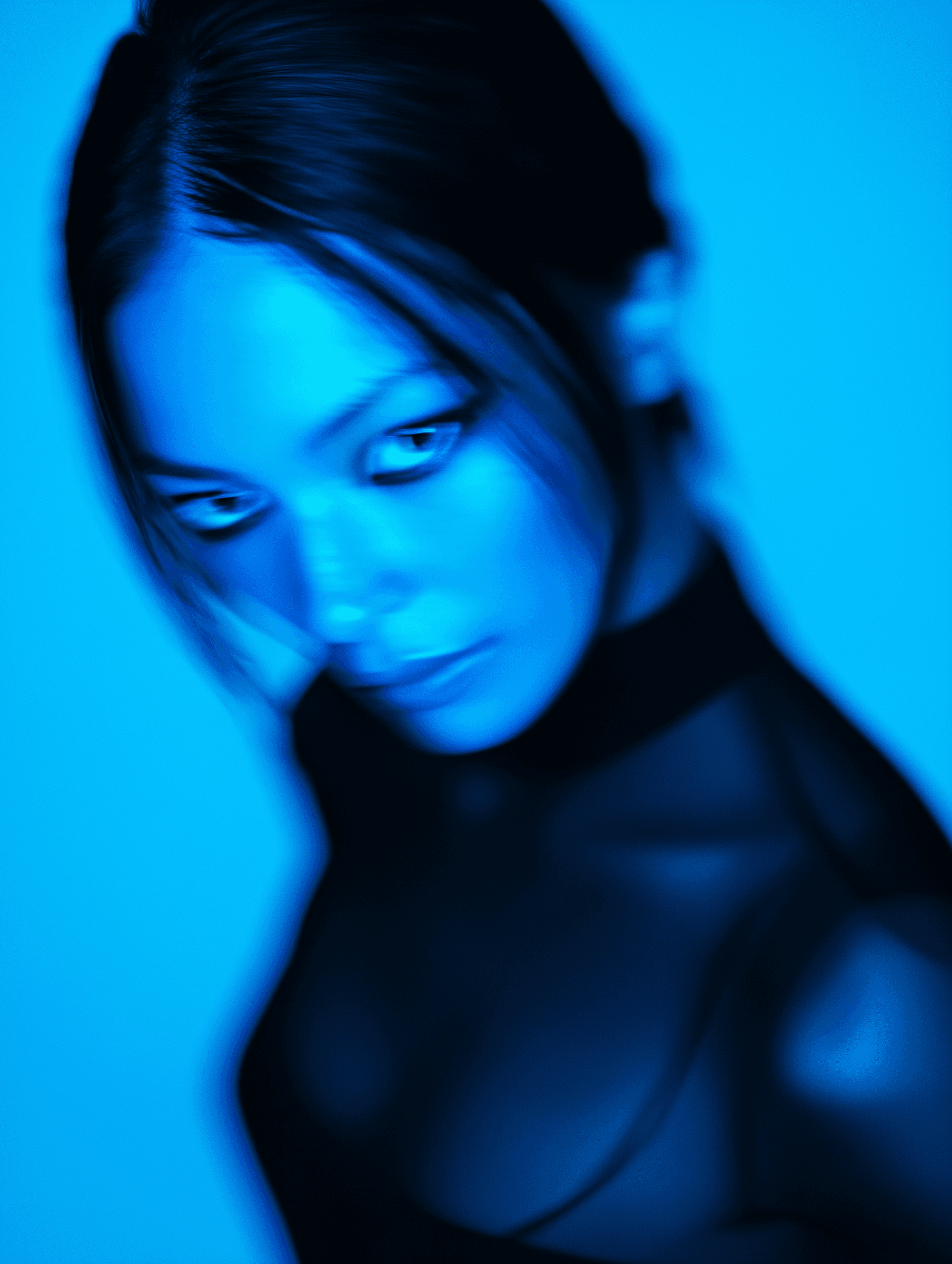 Blue Glow: Studio Portrait Series