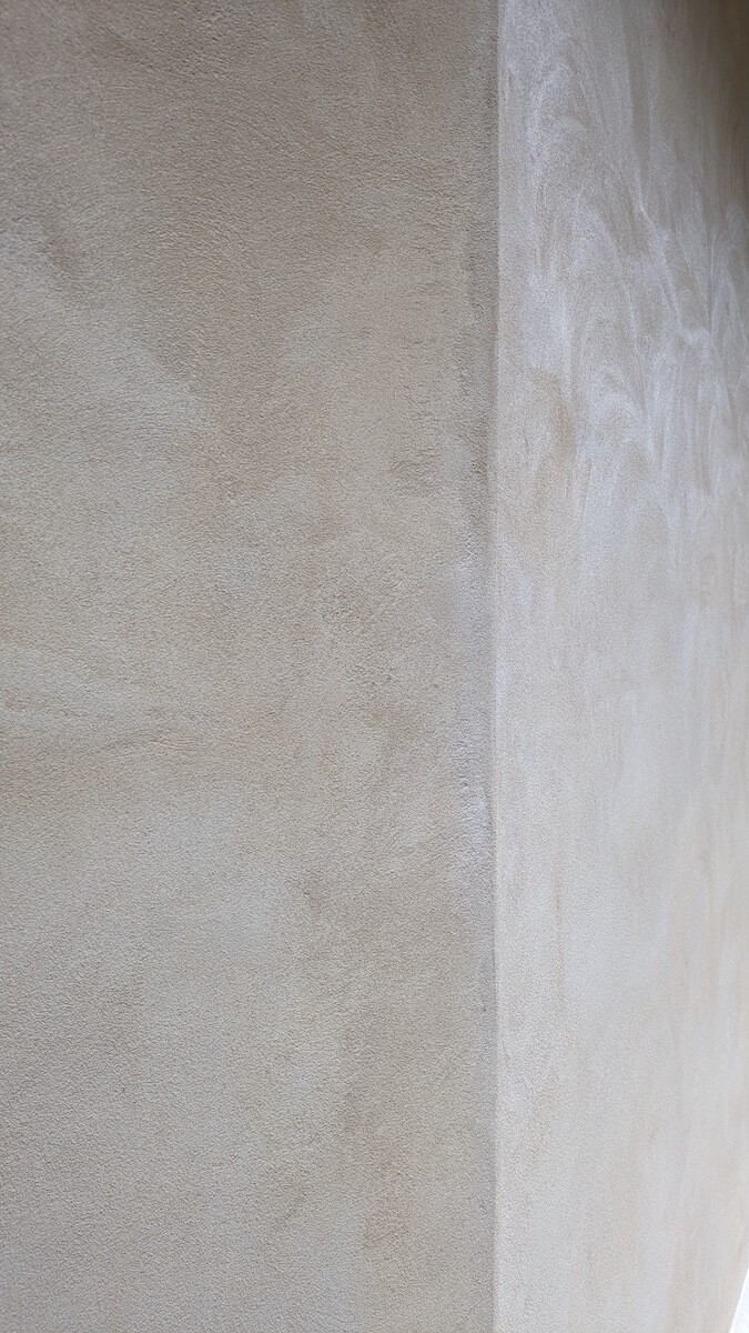 Hempcrete block house external lime render