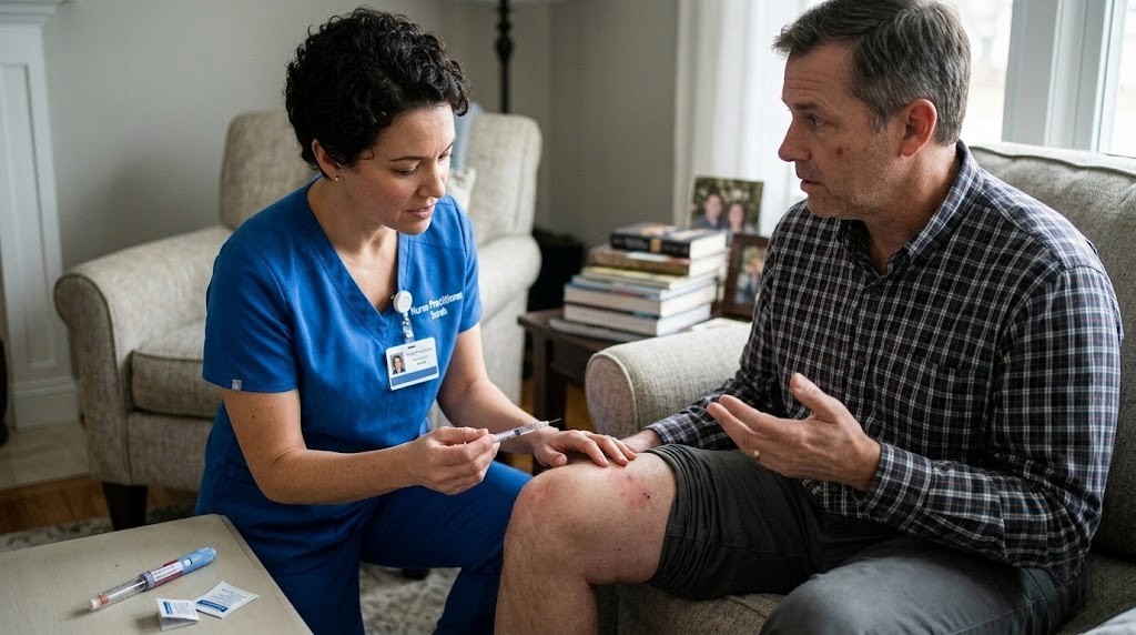 Accidentally injected semaglutide into muscle