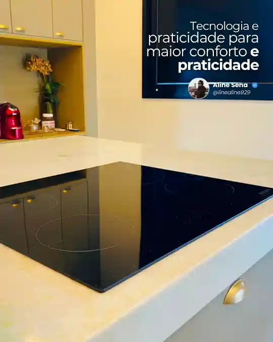 Imagem do fogão de indução da cozinha - Sítio A&J