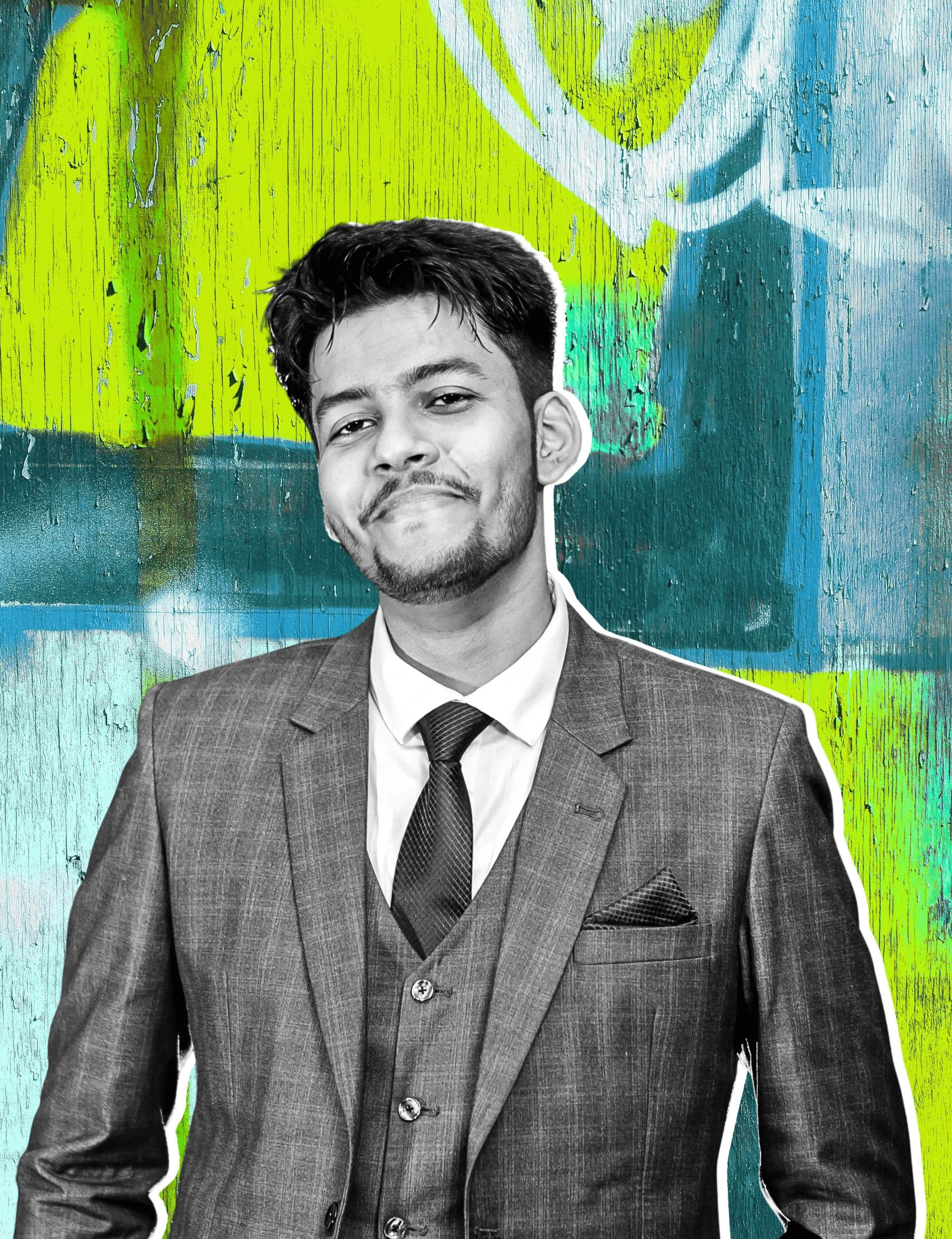 Portrait of portfolio creator – front view