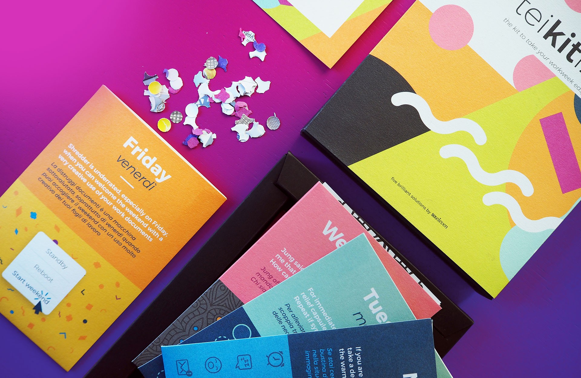 teikitizi - foto frontale delle card e contenuto