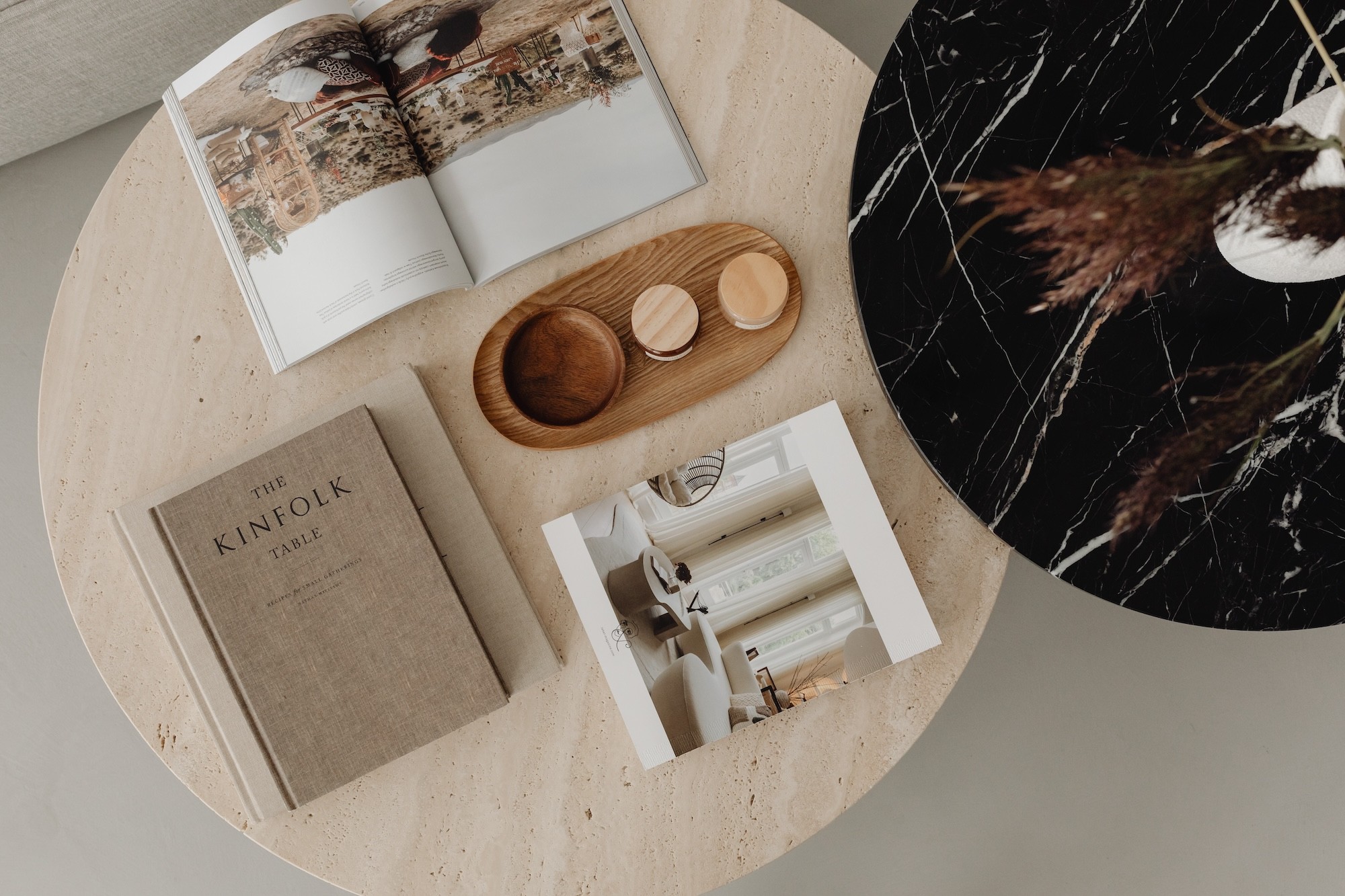 magazines on the desk