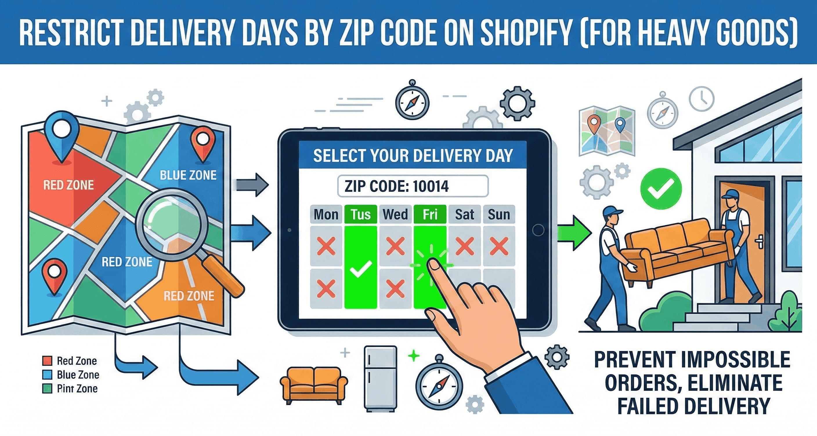 How to Restrict Delivery Days by ZIP Code on Shopify (For Heavy Goods)