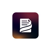 White document icon with ribbon on a dark, blurred gradient background.