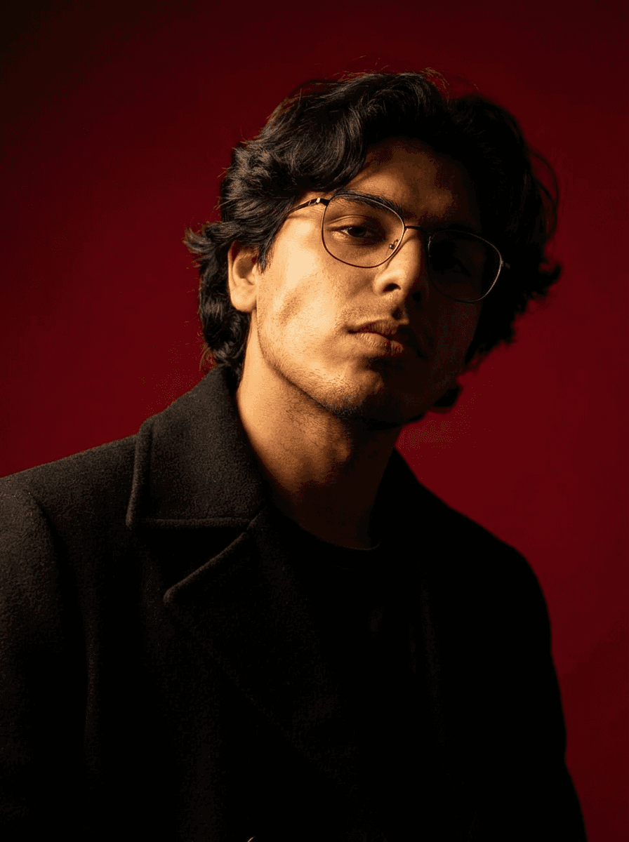 man standing beside wall