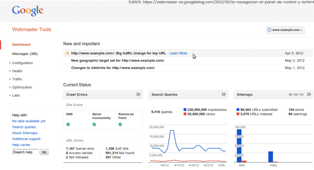 google webmaster tools